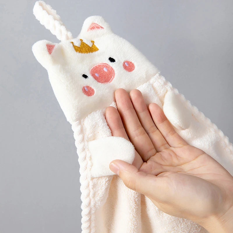 Baby Kids Children Hand Towel Cute Cartoon Water Absorbent Dry Towel Kitchen Bathroom Washroom Household Wipe Clean Hands Towel