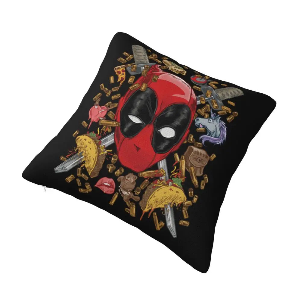 Custom Deadpool Wolverine Cartoon Manga Cushion Cover Soft Cute Pillows