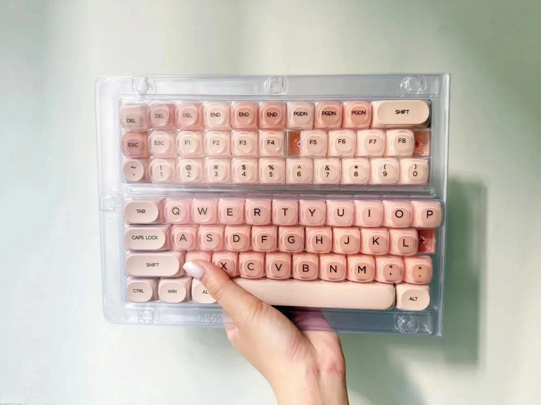 Foundation Crystal Keycaps Set HOA Profile Key Caps Custom DIY Gaming Mechanical Keyboard PBT Keycap Set for Office Keyboard