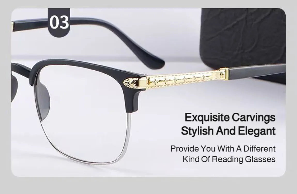 Smart Reading Glasses With Smart Zoom Bifocal HD Blue Light Blocking For Seniors Elderly Reading Watching  Daily Use