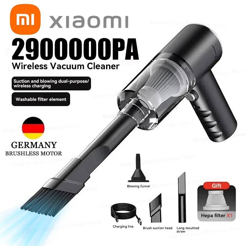 Xiaomi 2900000 PA Car Vacuum Cleaner USB Charging Powerful 4 in1 Clean Machine Wireless Blowing Suction Portable Vacuum Cleaner