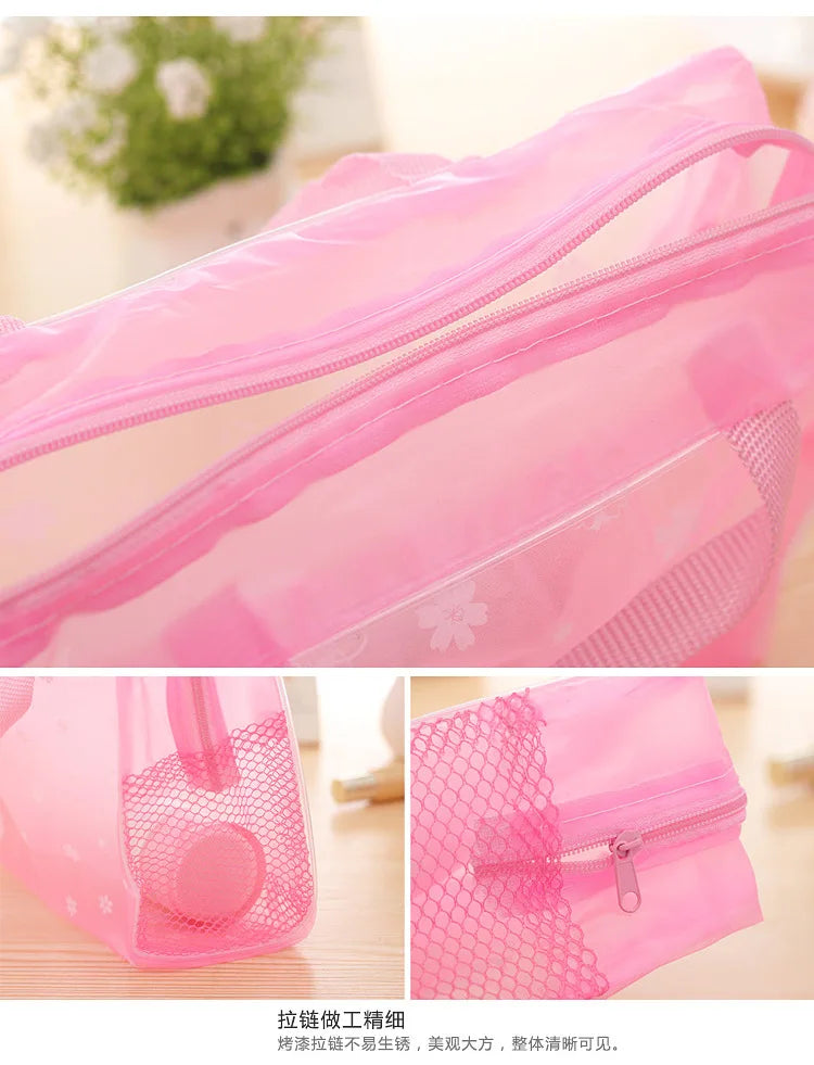 PVC Travel Transparent Cases Clothes Toiletries Storage Bag Box Luggage Towel Suitcase Pouch Zipper Cosmetic Organizer Bags