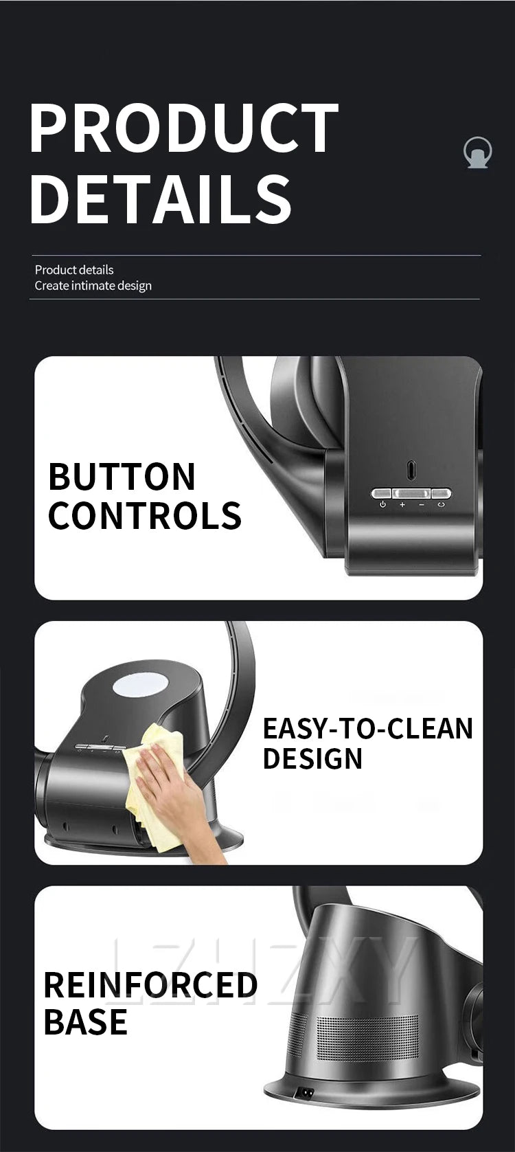 New 220V Ultra-Quiet Blade-Less Variable-Speed Fan: Remote-Controlled Wall-Mounted Fan for Home and Office Use with 9-Speed Sett