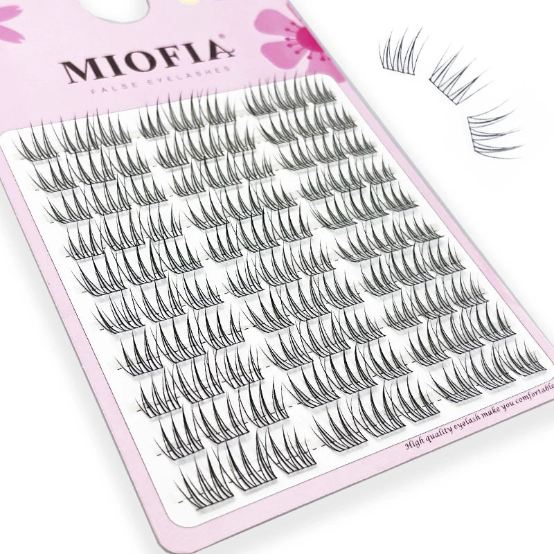 90 Bundles Mink Individual Cluster Lashes 3D Natural Russian Manga Eyelash Extensions DIY Makeup Tool for Women