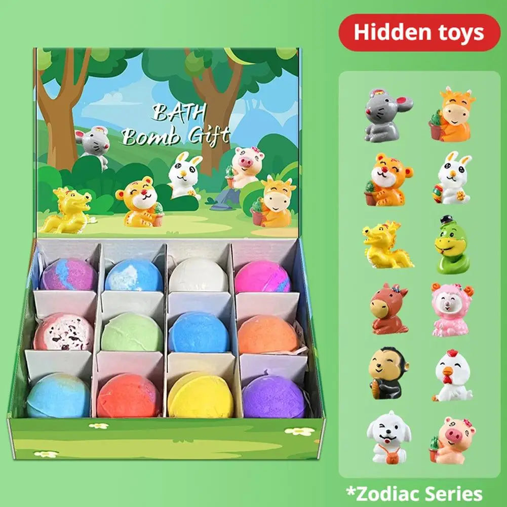 Bubble Bath Bombs For Kids 12 Pack Ocean Themed With Hidden Floating Toys Safe Essential Oil Moisturizing Bath Fizzies