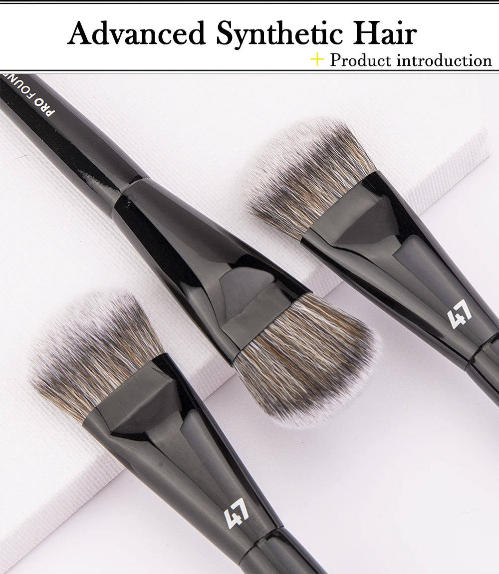PRO 47 Foundation Brush Broom Foundation Shadow Brush Liquid Cream Blending Blush Angled Professional Makeup Brush Cosmetic Tool