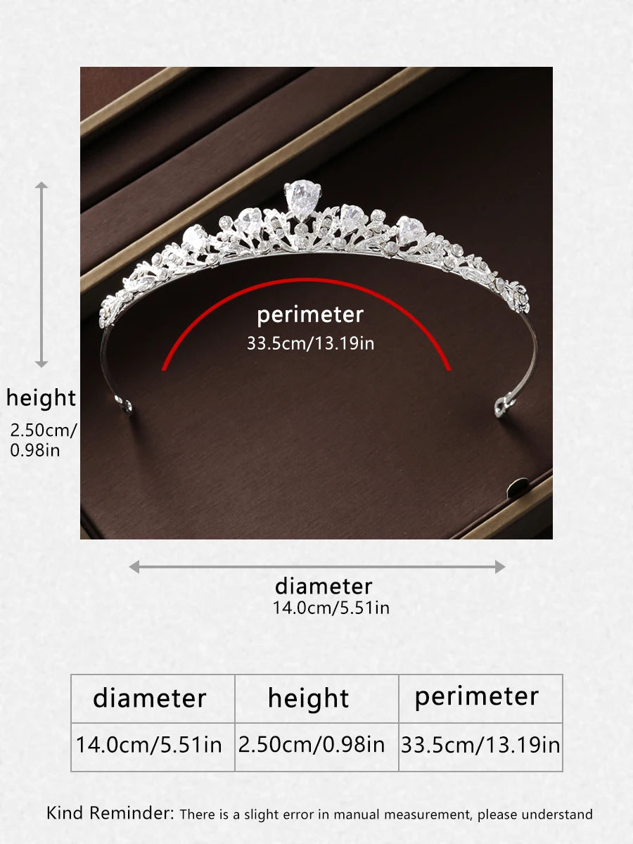 Fashion Gold Silver Color Crystal Crowns For Kids Child Girls Pearls Tiaras Diadems Wedding Hair Accessories Bridal Jewelry