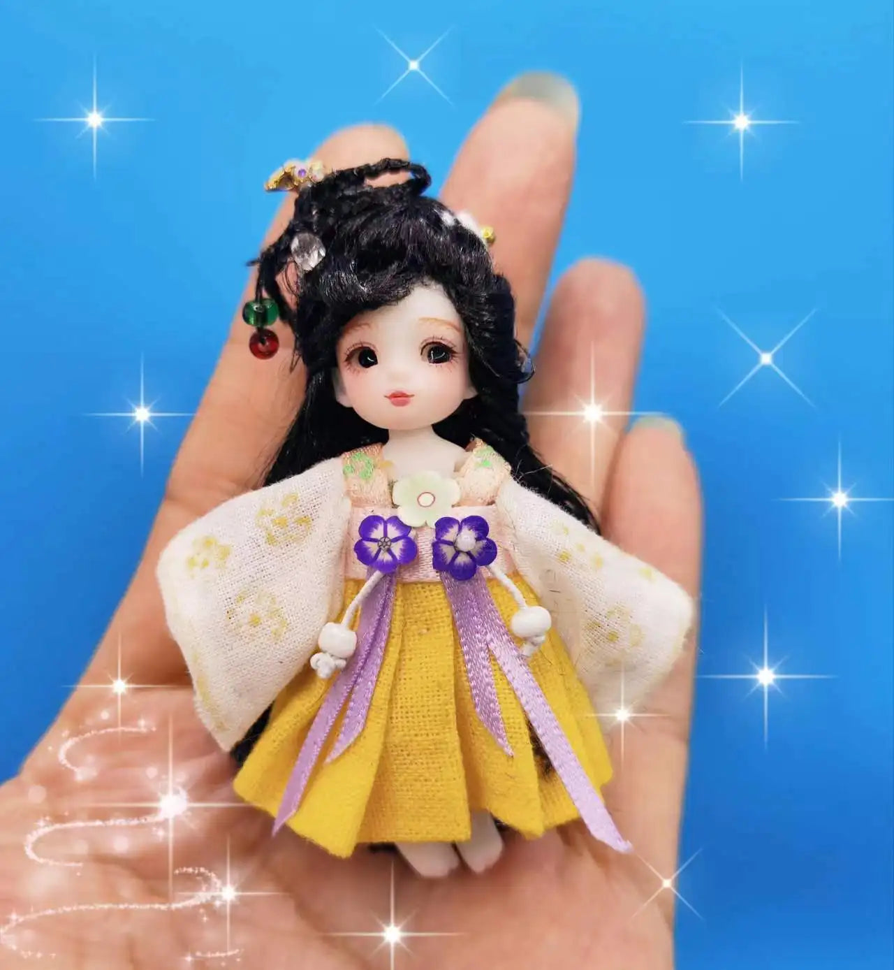 BJDmuñecas구체관절인형muñecas para niñas bebe reborn Mini doll 6cm elf Kawaii opera doll adult toy makeup doll free shipping.