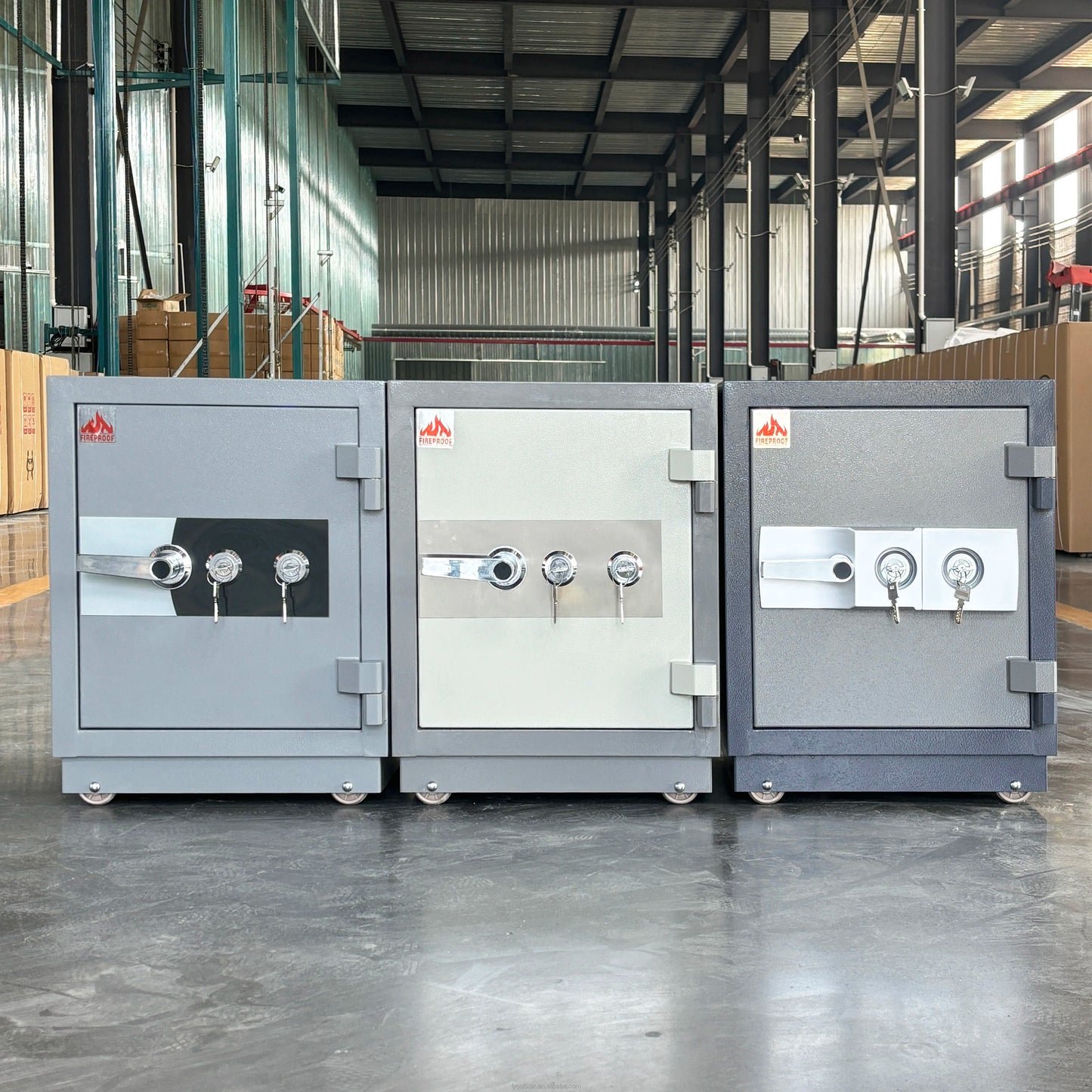 Key Lock Fireproof Safe Box Electronic Safe Security Usage For Home Hotel Storage Fire Resistant Safe Secure Storage