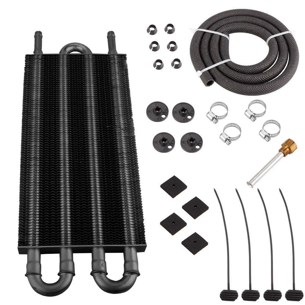 4 Row 6 Row 8 Row Aluminum Universal Oil Cooler Oil Radiator Car Air Conditioning Tube Belt Auto-Manual Radiator Converter Kit