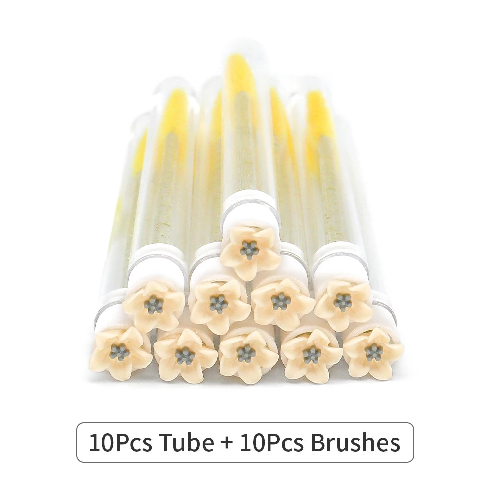 10/50Pcs Eyelash Brush Tubes With Crystal Lash Mascara Wands Eyebrow Comb Spoolies Container Lash Brush Applicators Makeup Tools