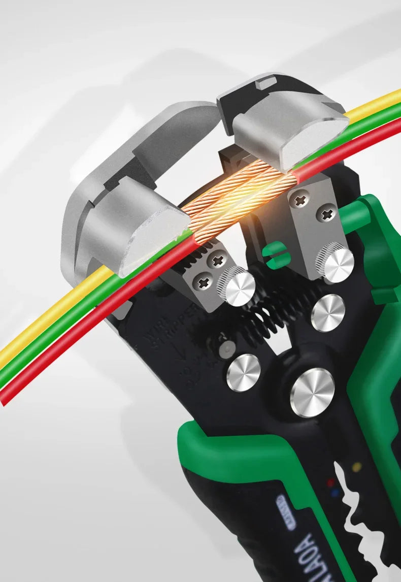LAOA  Automatic Wire Stripper with Built-in Springs New Type Electrician Cable Cutting Tool Crimping  For Electrician Crimpping