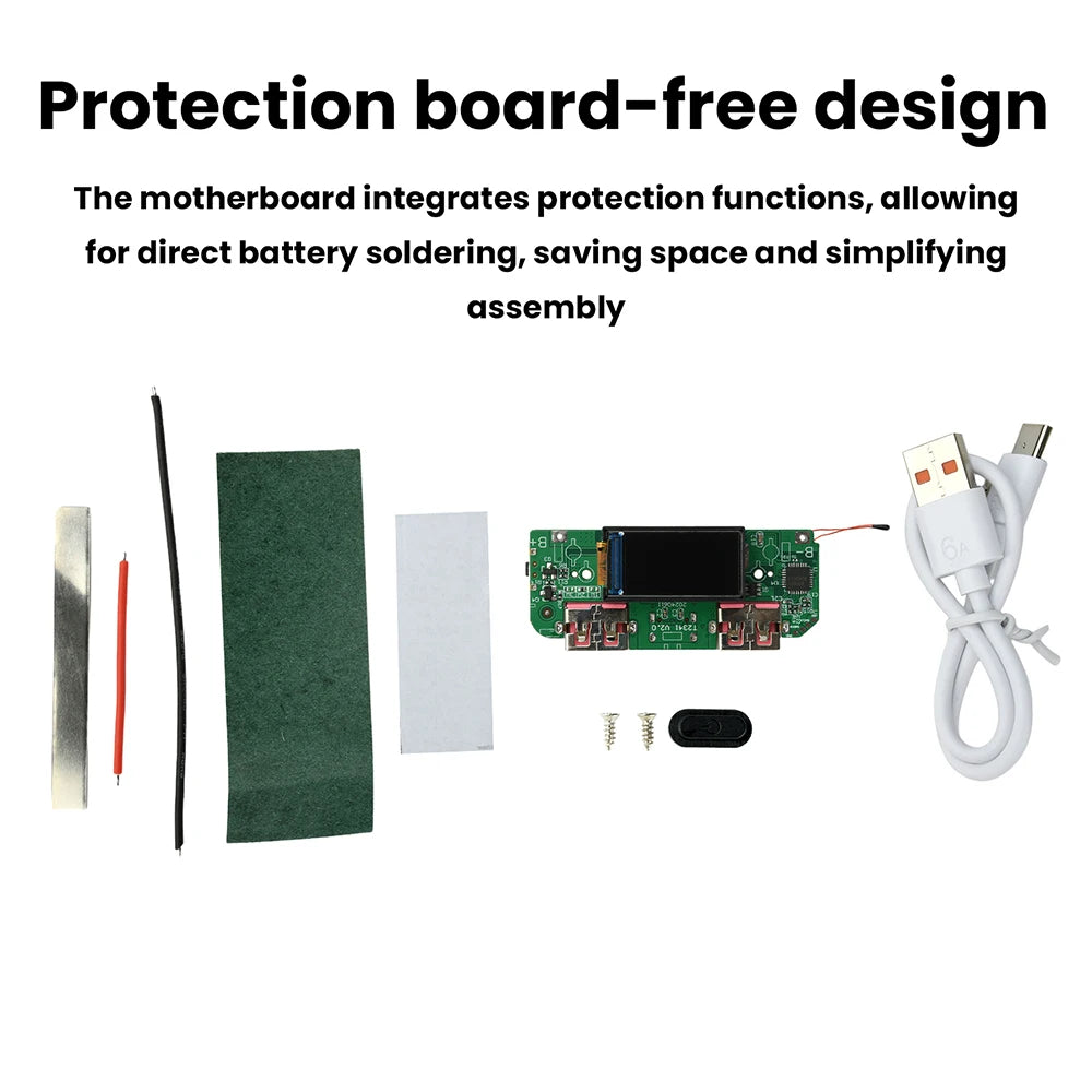 22.5W Fast Charging Module Power Bank DIY Kit TFT Color Screen LCD Display 3.7V Ternary Lithium Battery Supports PD/QC/SCP/VOOC