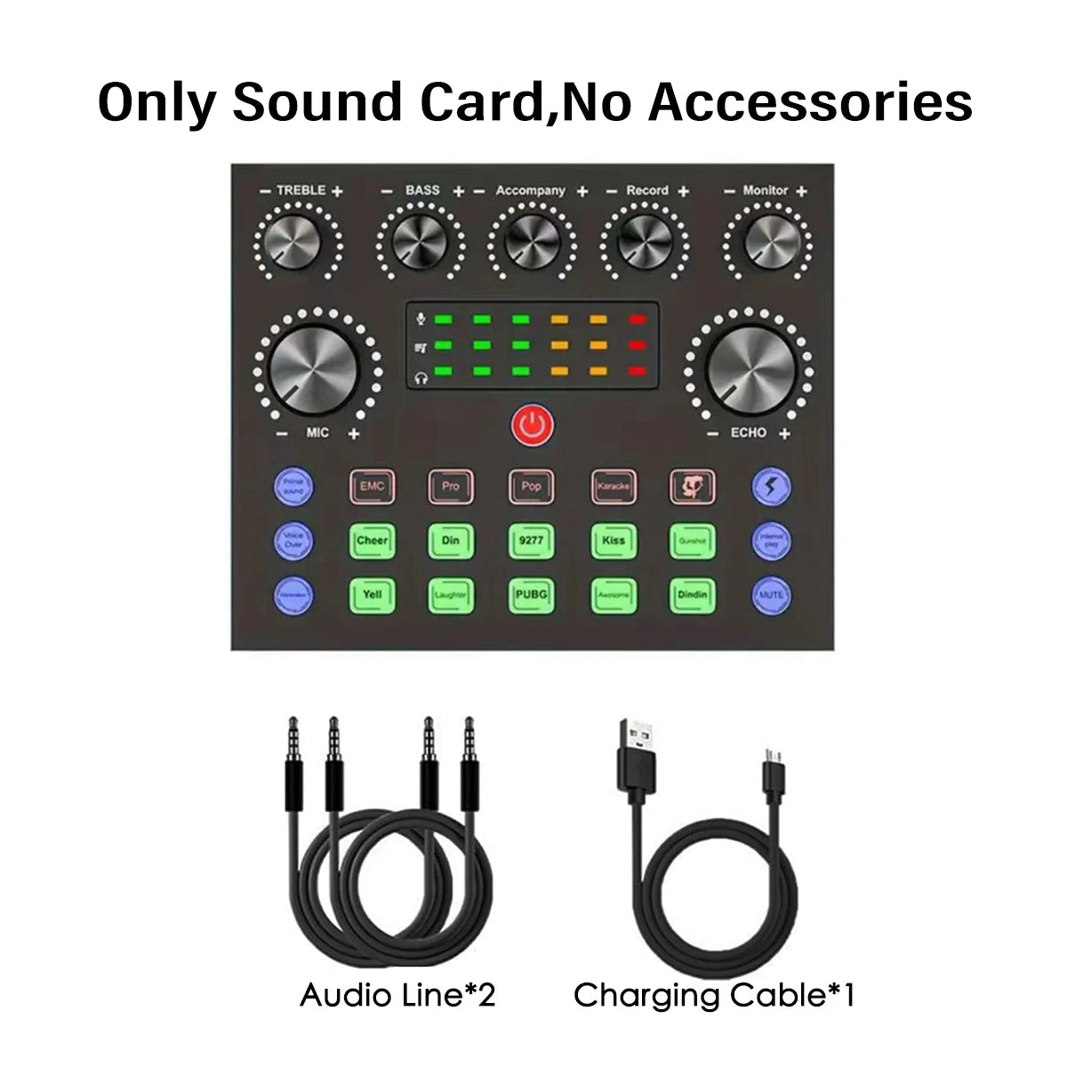 V8S Live Sound Card Podcast Equipment Bundle,with Microphone Set Device,Music/Recording Live Streaming For DJ Disco Device