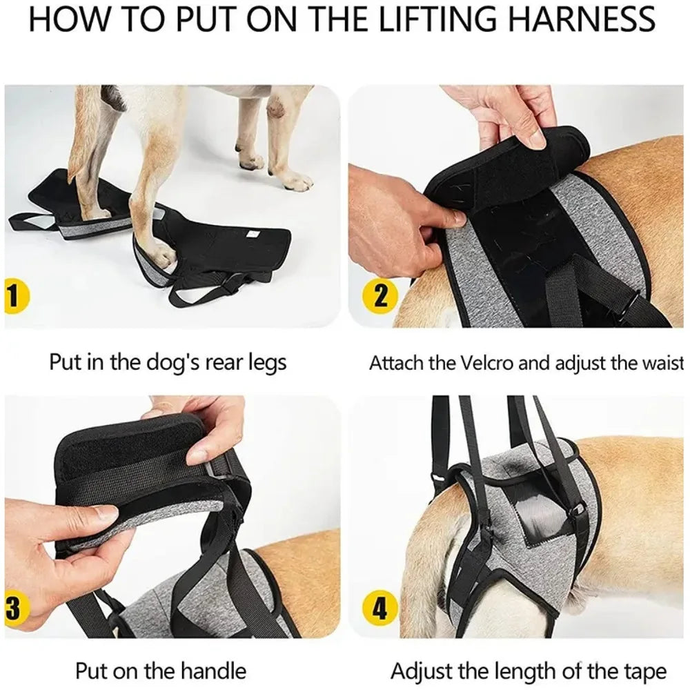 New Injured Dog Hind Leg Harness Elderly Dog Traction Bracket Sling Adjustable Portable Durable Pet Supplies