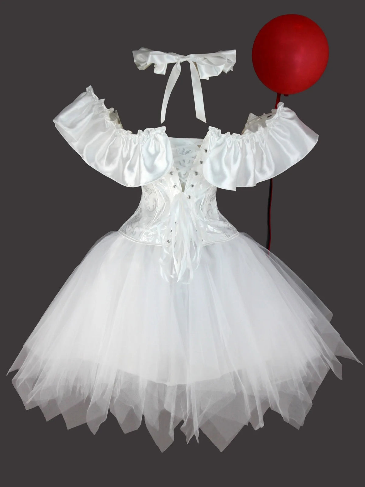 Halloween Clown Cosplay Costume Women Corsets Suit With Skirt Circus Performance Outfit Role Play Party Carnival Jester Dress