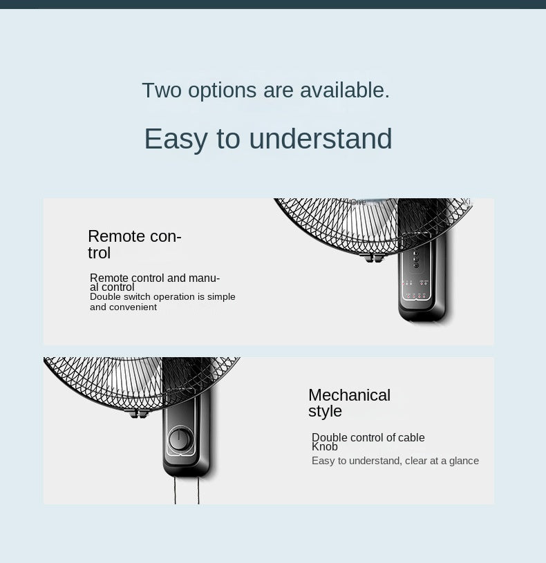 No Need To Install Wall Mounted Electric Fans Remote Control Circulation Fan Dormitory Household Shake Head Large Wind Wall Fans