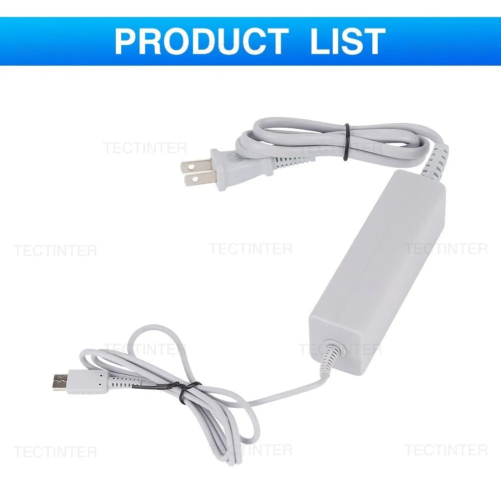 EU Plug AC Adapter Charger for Wii U Console Power Supply Cord Compatible With Nintendo Wii U Remote Controller Wall Charger