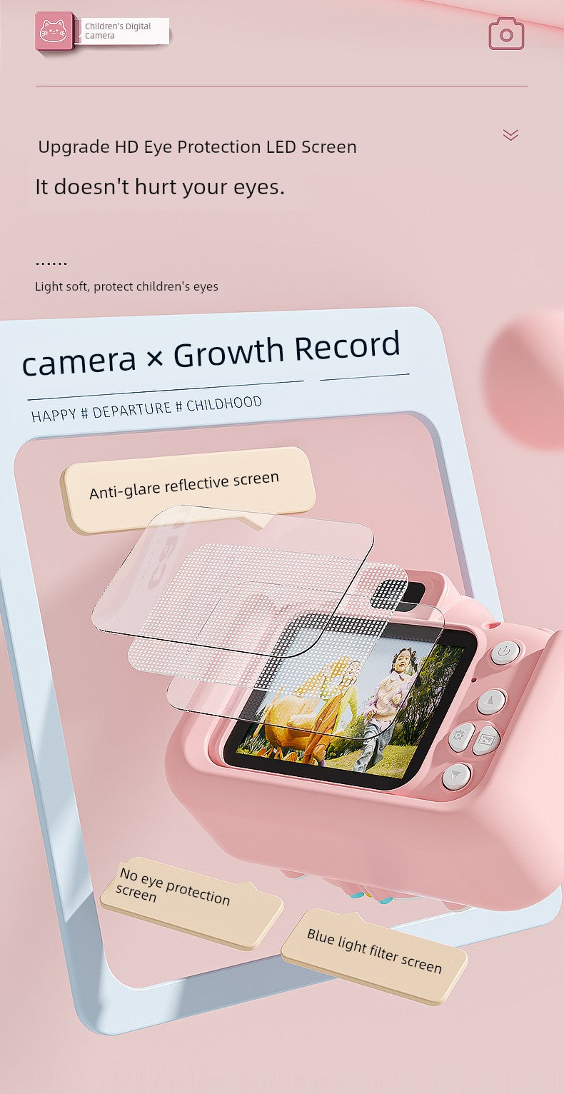 Children's Camera Toy Gift for Boys and Girls, Can Take Pictures and Print, Baby Digital Instant Camera, 2025 Student Model