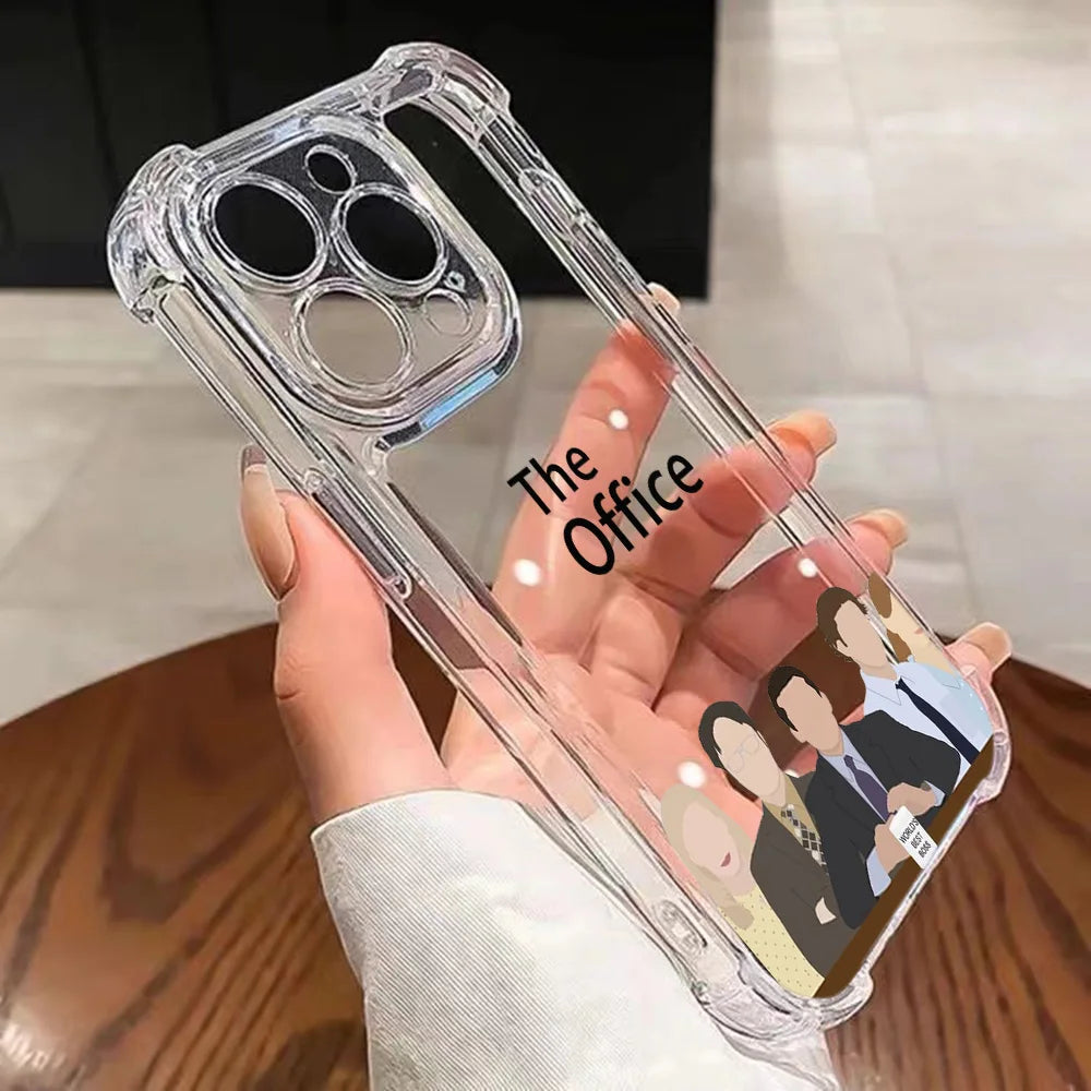 The O-Offices TV Show New Phone Case for IPhone 16 15 14 13 12 11 Mini Pro Max X XR XSMax 7 8 Plus Anti Fall Transparent Cover