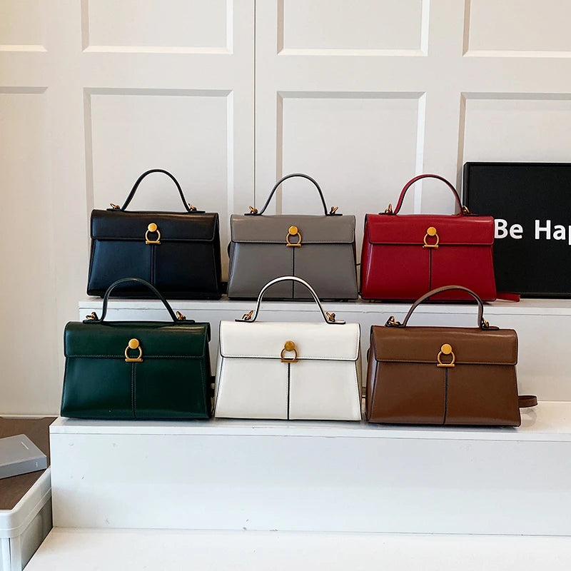 2025 New Classic Style Solid PU Square Shoulder & Crossbody Bags High Quality Sense of Luxury Simple Commute Handbags for Women