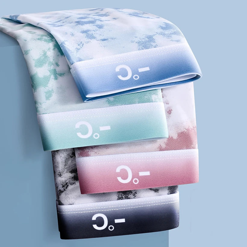 4Pcs Boxer Shorts Men's Ice Silk Underwear Male Underpants Breathable Sexy Thin Panties U Convex Lingerie Wholesale Lots L-6XL