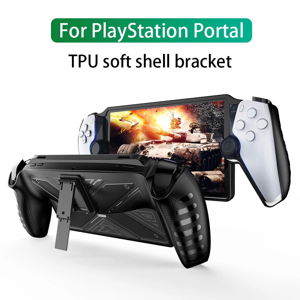 TPU Full Protection Protector Cover Transparent Shock Resistance Anti-Scratch for Playstation Portal Gaming Console Accessories