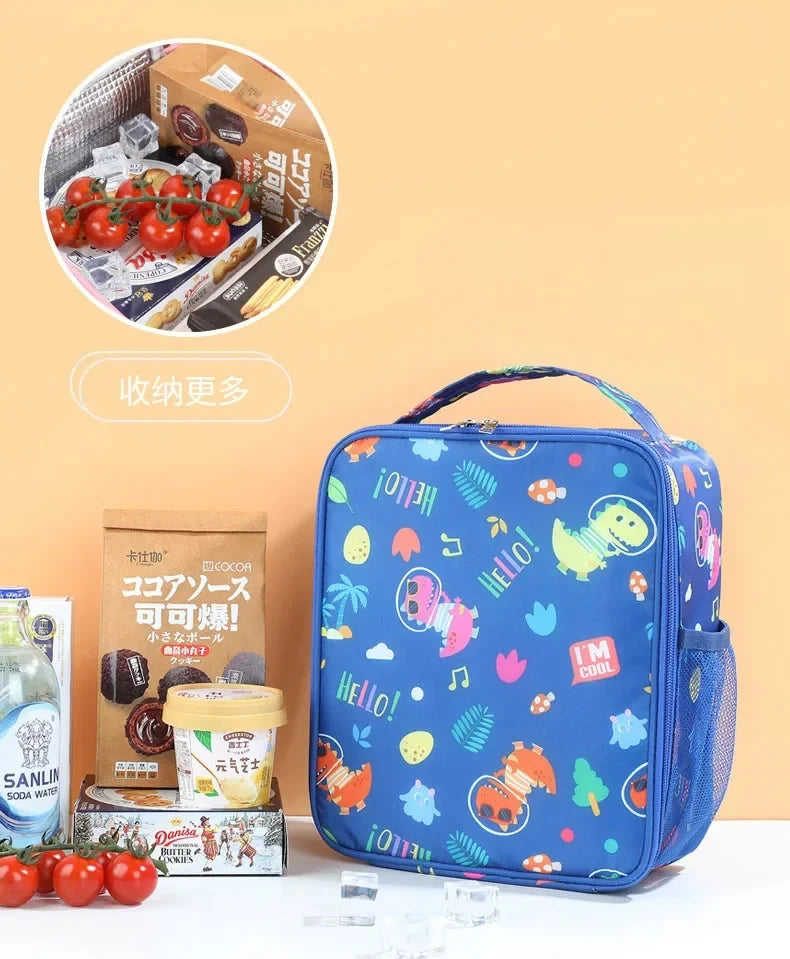 Students Aluminum oil Thickened Handheld Lunch Bag Insulated Thermal Food Picnic Storage Heat Preservation Beto Bag