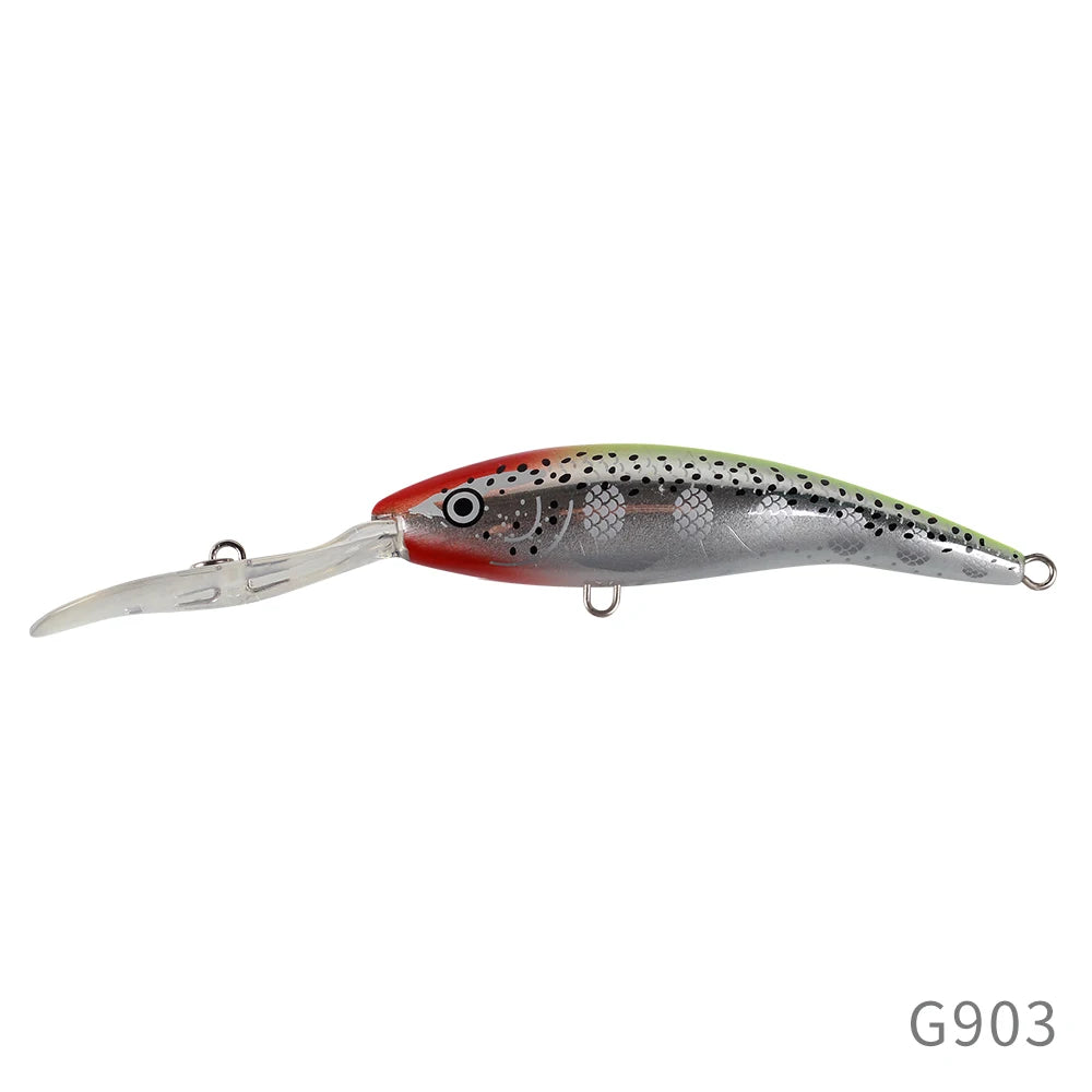 FM33 Deep Tail Dancer Hard Bait 75mm 10g  90mm 14.3g 105mm 23g Deep Diving Minnow Lure Wobbler Bass Pike