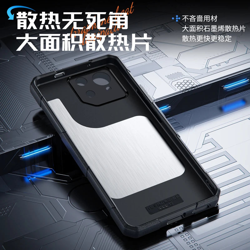 Graphene Cooling Magnetic Case for ASUS ROG Phone 9 8 7 Drop-proof Ice Hand Feel Soft Cover for Gamers Gaming