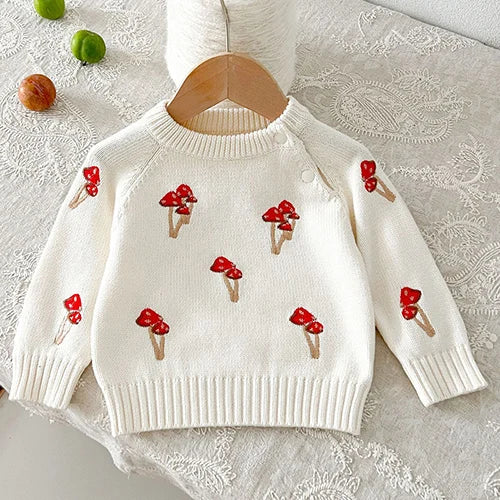 2024 New Autumn Winter Children Knitted Clothes Suit Long Sleeved Knitted Pullover+Jumpsuit Newborn Baby Boys Girls Clothing Set