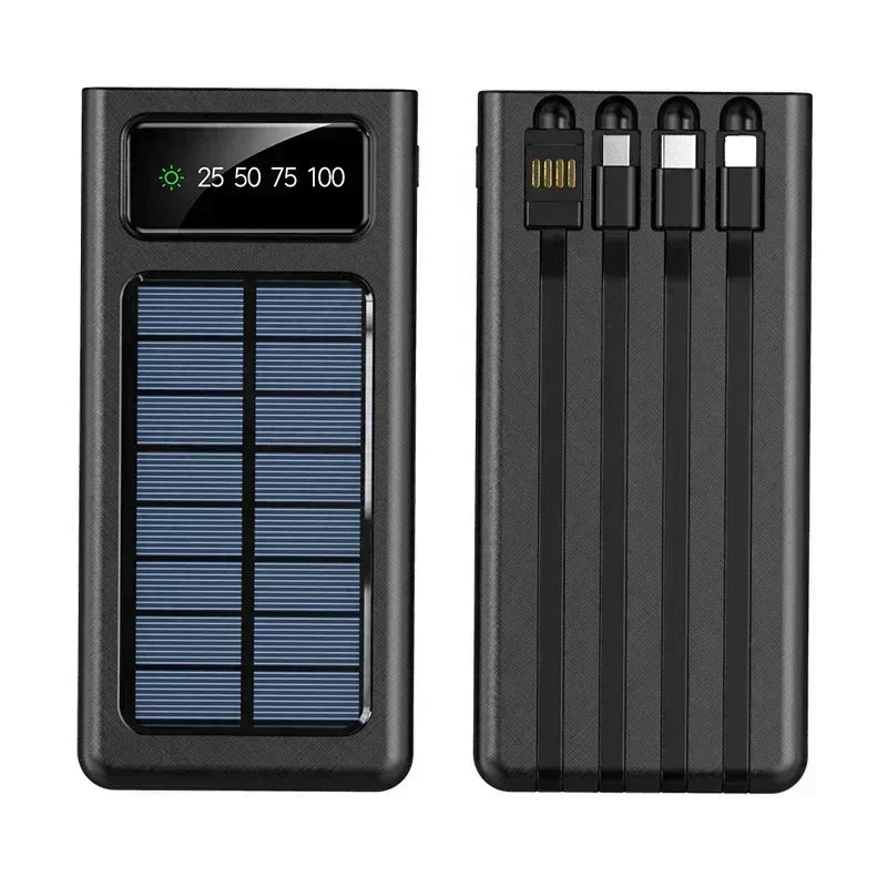 VIVO 5000000mAh Solar Power Bank Portable High Capacity Fast Charge External Battery with Flashlight Powerbank for All Phones