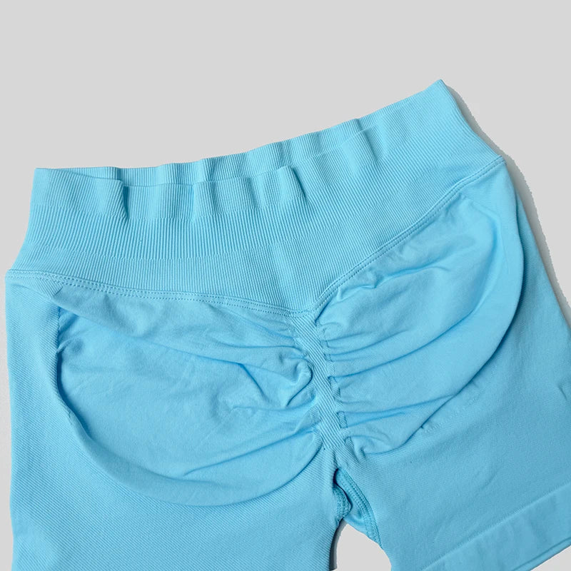 Women Casual Sports Shorts Summer Thin High Waist Shorts 4.5" Low Ribbed Band Running Breathable Short Pants