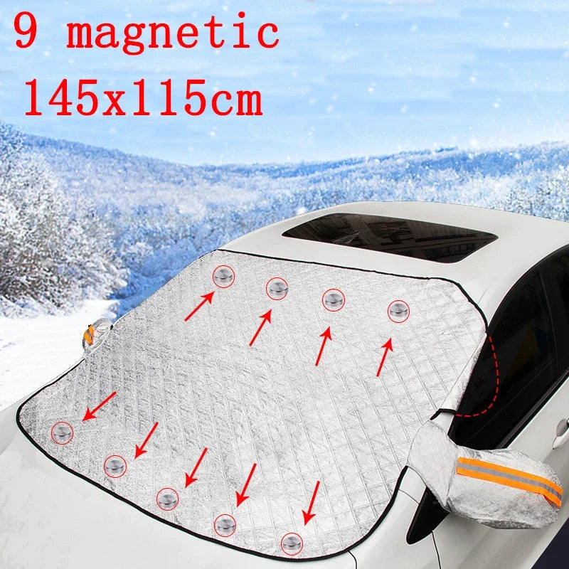 Winter Car Snow Shield Shade Front Windshield Anti-frost Antifreeze Sunshade Cover Sun Shade Protector Auto Exterior Accessories