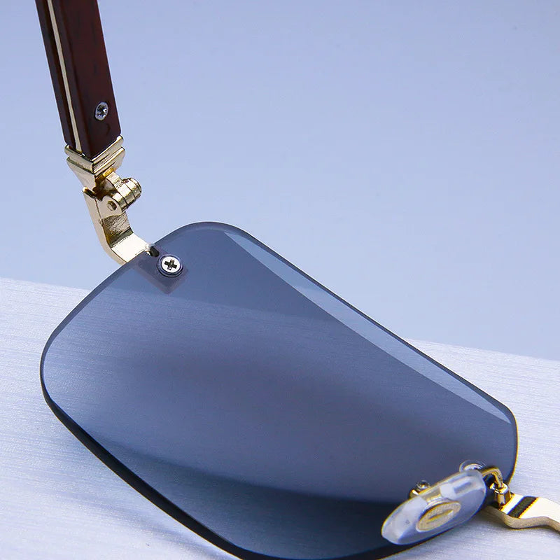 Rimless Sunglasses Rectangle Fashion Popular Women Men Shades New Square Sun Glasses For Female Male Summer Traveling Oculos