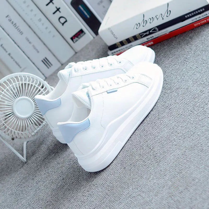 Shoes 2025 Women Running Spring Autumn Fashion White Breathable Embroidered Flower Lace-Up Casual Sneakers Zapatos De Mujer
