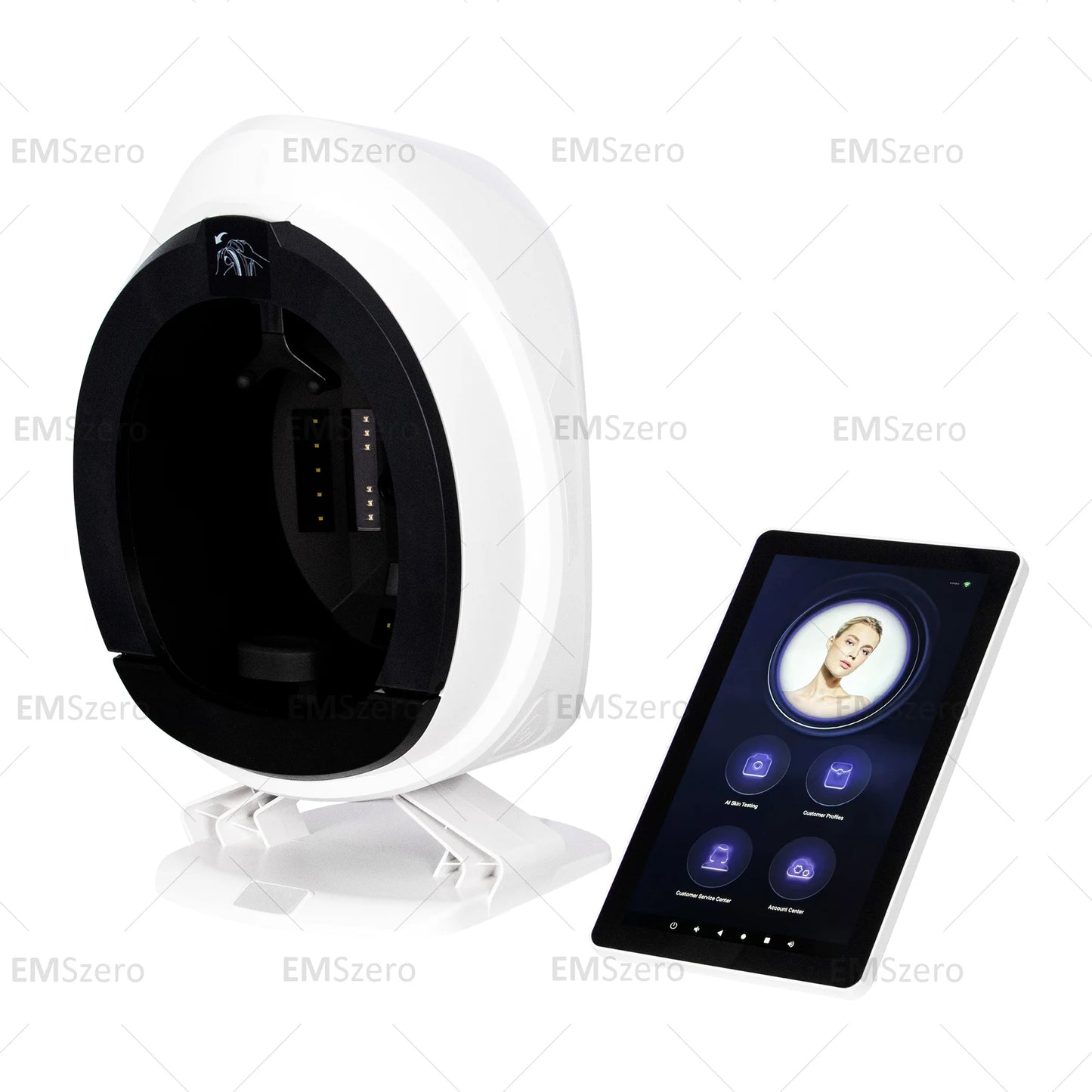 Q1 Pro Intelligent 3D Magic Skin Analyzer Mirror UV Wood Lamp Facial Skin Detection Scanner for Beauty Skin Analysis