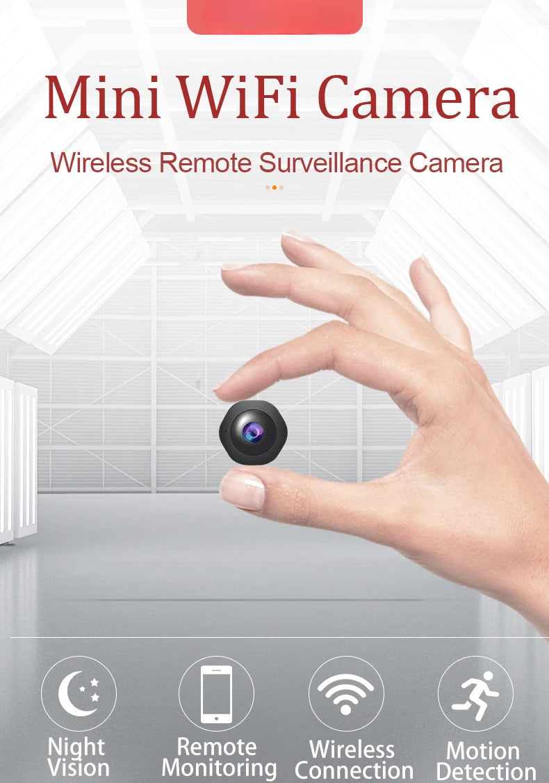 Mini IP Camera HD 1080P Covert Small Nanny Cam Video Voice Recorder Indoor Portable  Security CCTV Camera for Home and Office