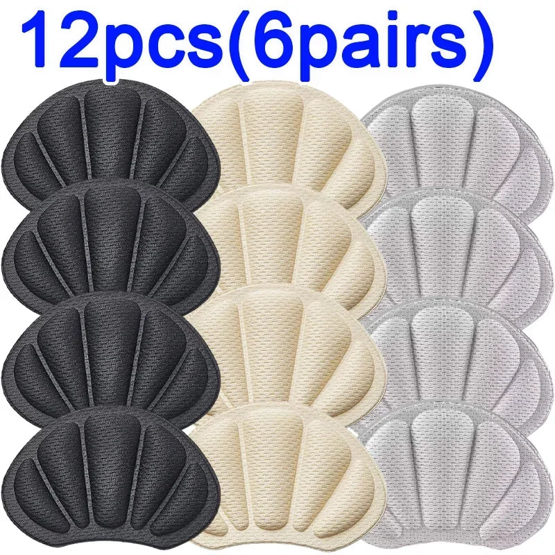 12pcs Foot Care Self-Adhesive Heel Protector Sticker Insoles for Sport Running Shoes Pad Adjustable Heel Liner Pain Relief pads