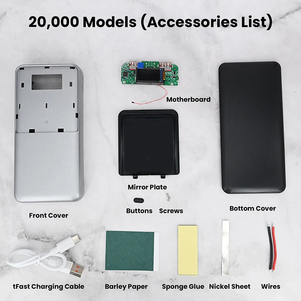 22.5W Fast Charging Module Power Bank DIY Kit TFT Color Screen LCD Display 3.7V Ternary Lithium Battery Supports PD/QC/SCP/VOOC