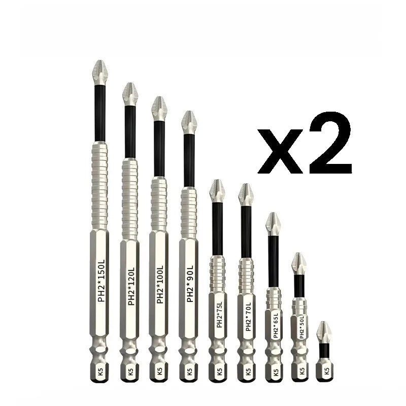 Impact Cross Bit Strong Magnetic Non-slip Hand Drill Screwdriver Tungsten Steel Super Hard Electric Screwdriver Head Set