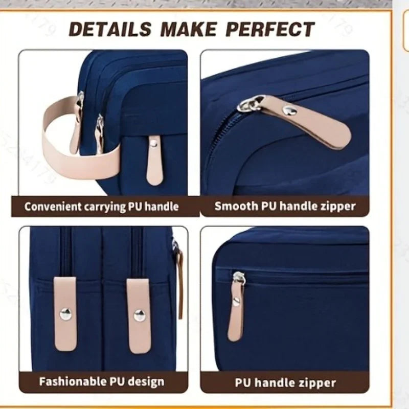 Men's Personalized Name Oxford Grooming Bag Double-layer Large Capacity Storage Bag Ideal Makeup Organizer Toiletry for Grooming