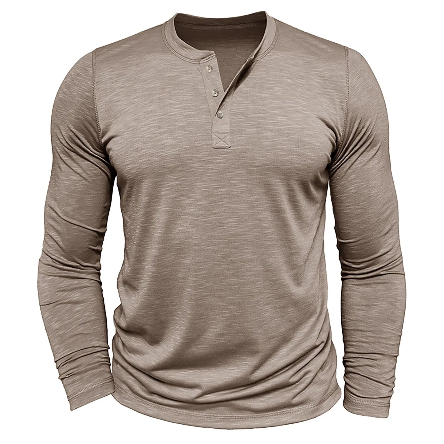 Mens Slub Cotton Open Leg Shirt Breathable Long Sleeve Mens Tshirt Top  Half Button Lightweight Large Shirts For Men