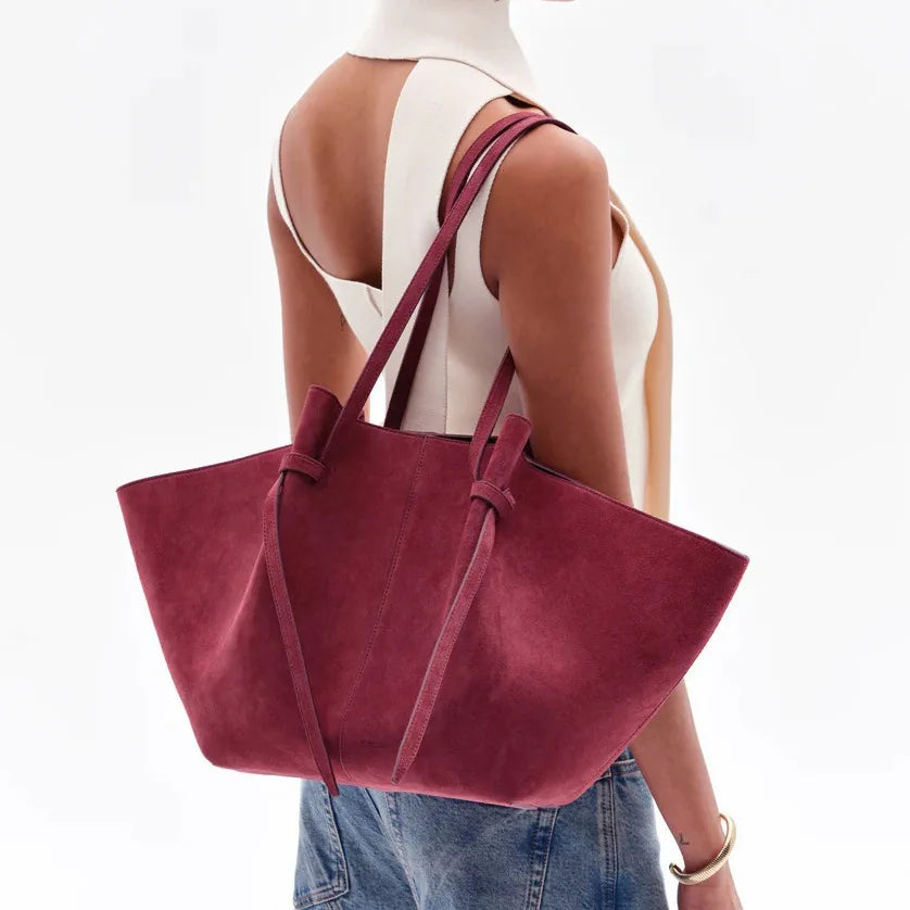 2026 New Fashion Tote Bag Women's Bag Autumn Winter Suede Leather Bag Large Capacity Shoulder Bag Luxury Underarm Bag