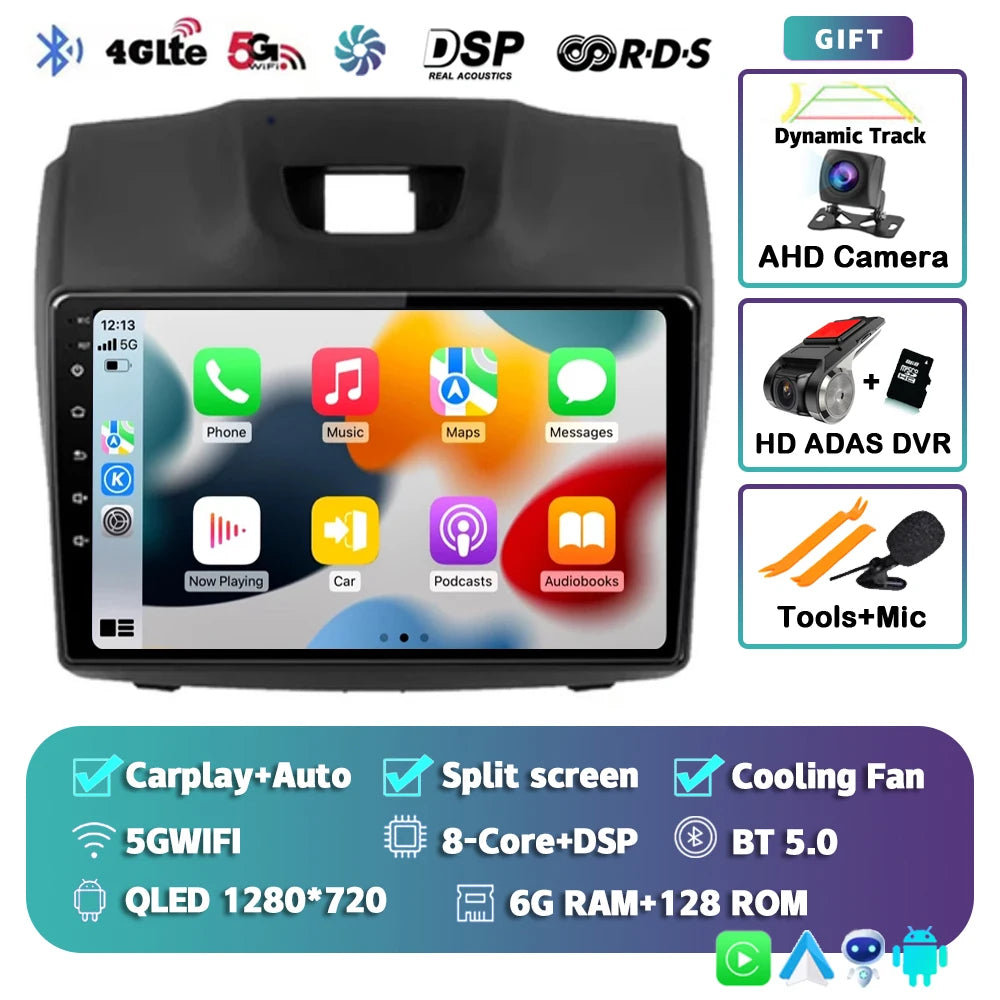 Android 15 Carplay For Chevrolet Holden S10 TRAILBLAZER COLORADO ISUZU DMAX GPS Car Radio Audio Multimedia Player Stereo Audio