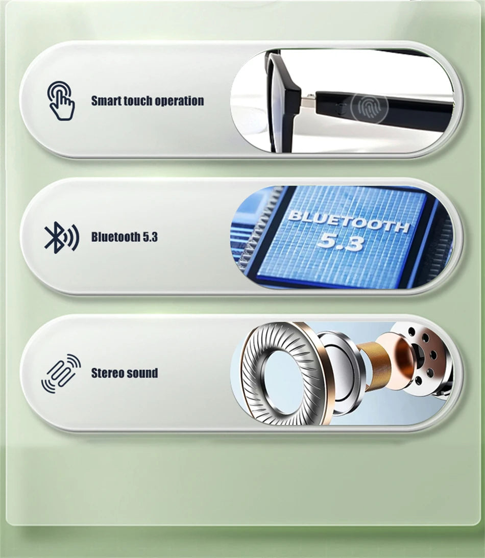 LIGE Smart Glasses Intelligent Navigation Wireless Music Play Outdoor Sport Sunglasses Earphone Bluetooth Call Voice Men Eyewear