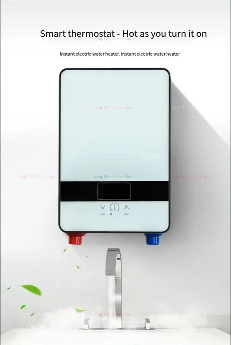 Portable Instant Electric Water Heater for Home Fast Heating Waterproof Kitchen Bathroom Compact Space-saving Safe Efficient