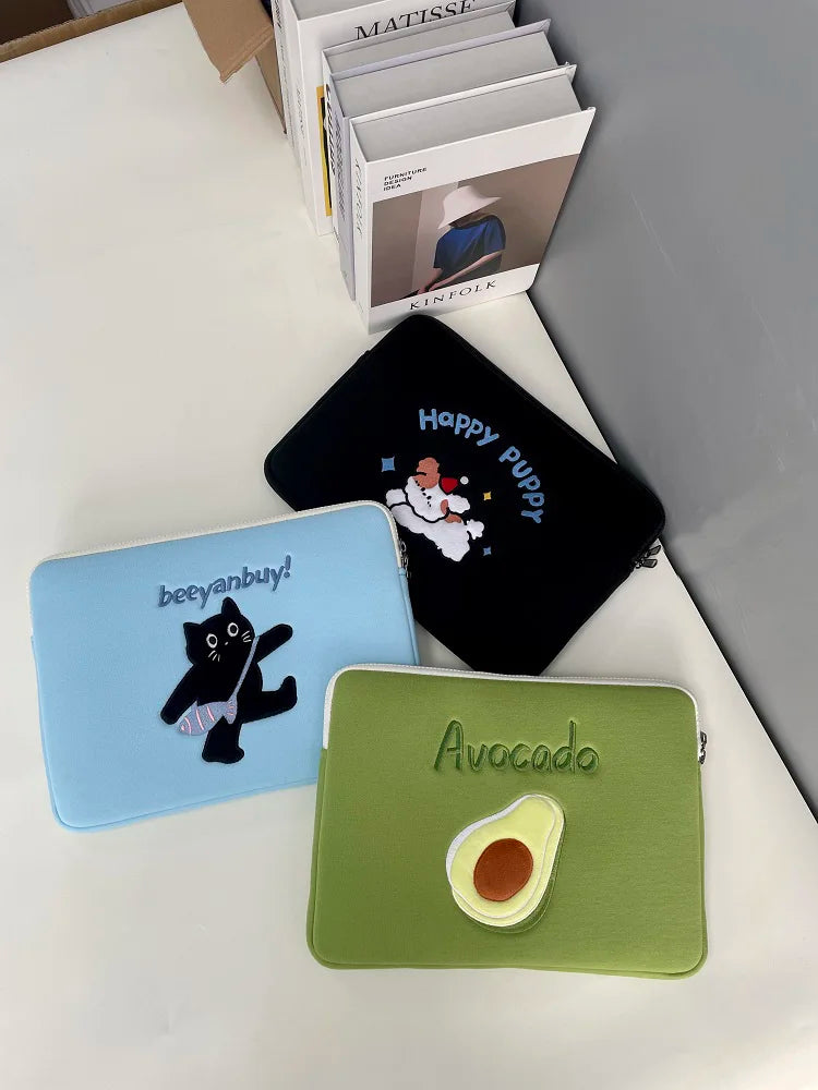 Cute Laptop Sleeves Carring Case 13 13.6 15 15.6 Inch Computer Bags for Macbook airM1 13.3 PRO14 15 Inch ASUS HP Liner Sleeve