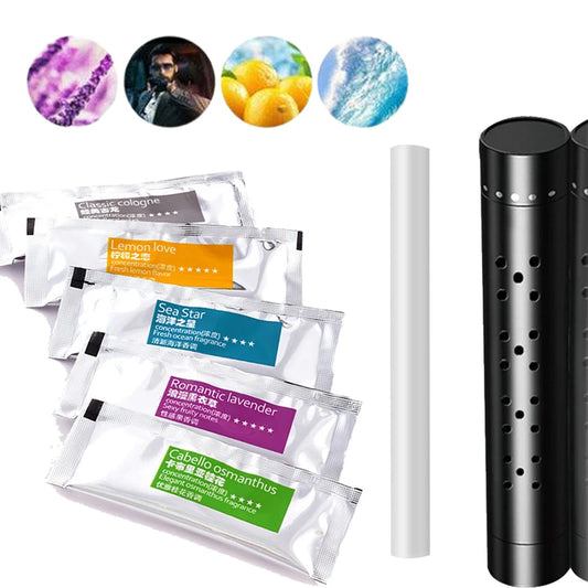 Car Fragrance Custom Vent Clip Cylindrical Essential Oil Car Diffuser Vent Clip with Refill Sticks for Auto Office Kitchen