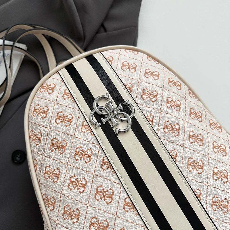 Luxury large capacity outdoor travel handbag, modern trendy women's backpack, classic design zipper shoulder bag